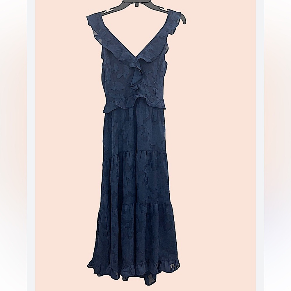 Heartloom Black Ruffle Maxi Dress